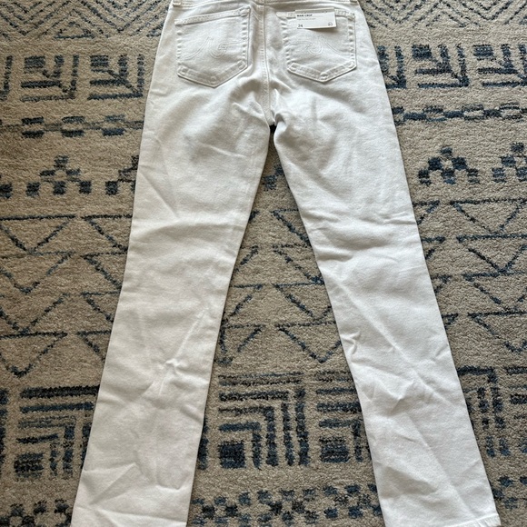 AG Adriano Goldschmied White Mari Crop Jeans high rise slim straight sz 24r NWT - Picture 3 of 6